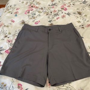 Pro-Tour Golf Shorts, Size 34, Gray, Length 16.75”, 98% Polyester
